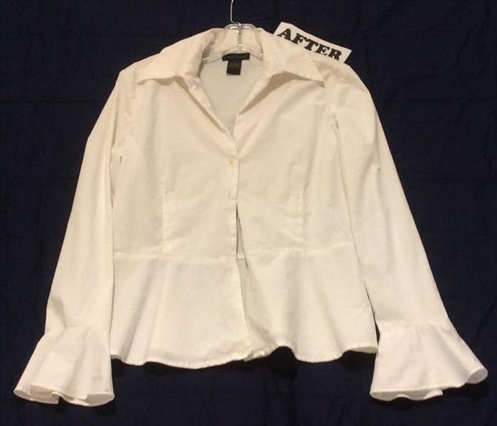 Dress shirt cleaned back to its original white