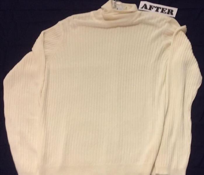 Sweater clean of all soot
