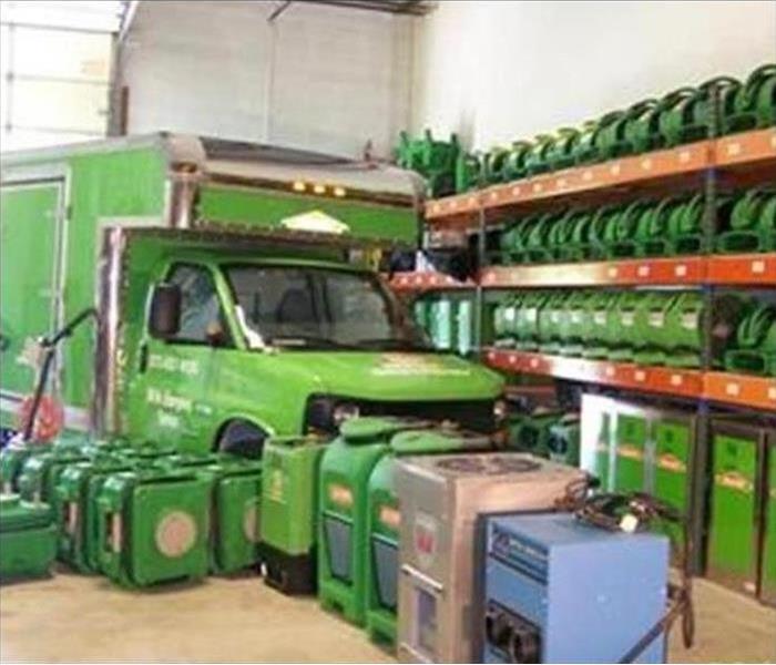 SERVPRO of Lawrence/Ottawa truck and drying equipment